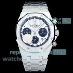 Swiss Grade Replica 7750 Chronograph HBF Audemars Piguet Royal Oak White Dial Watch 